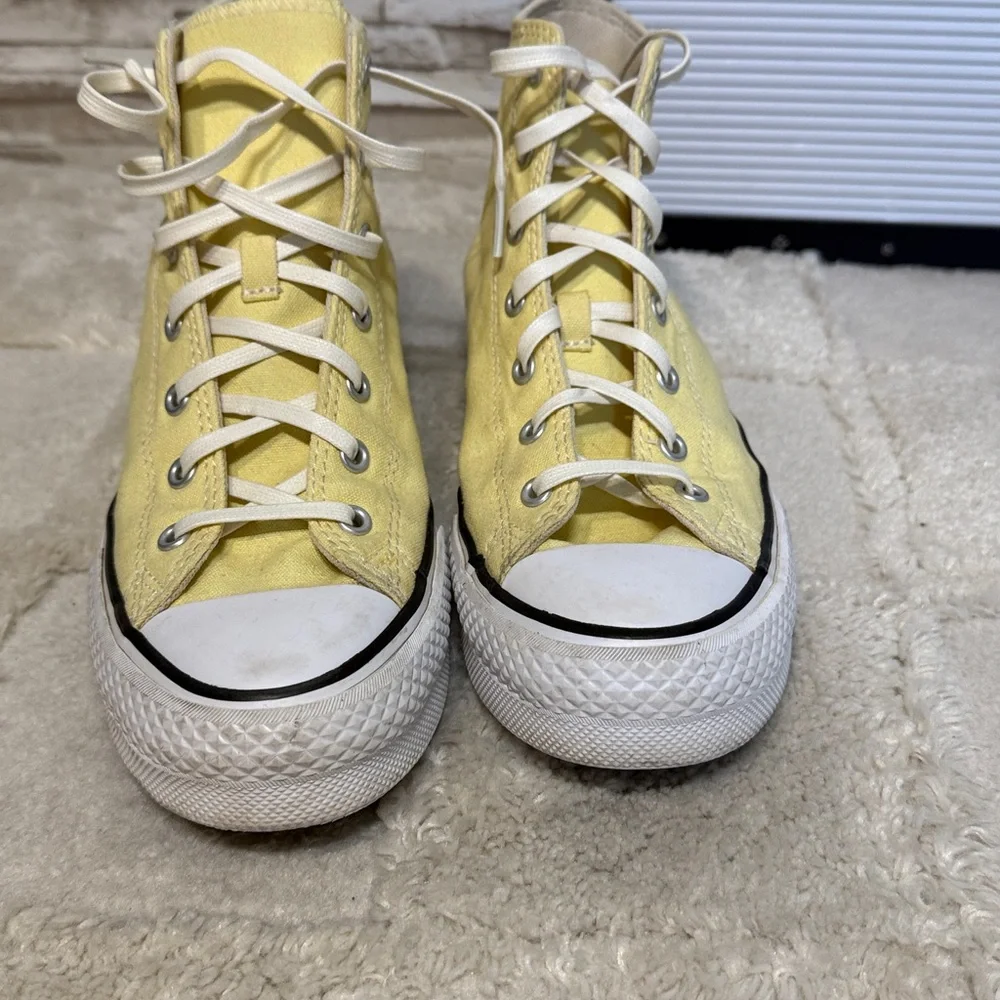 CONVERSE Kids' Chuck Taylor All Star Eva Lift High-top Sneakers In Yellow